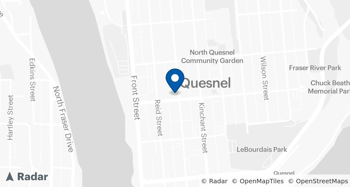 Map of Dairy Queen Location:: 275 St Laurent Ave, Quesnel, BC, V2J 2C8